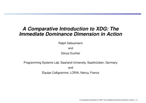 A Comparative Introduction to XDG: The Immediate Dominance Dimension in Action