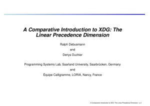 A Comparative Introduction to XDG: The Linear Precedence Dimension