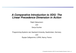 A Comparative Introduction to XDG: The Linear Precedence Dimension in Action