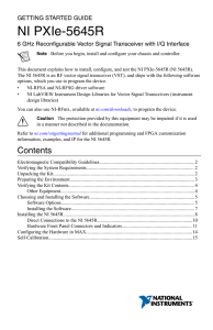 NI PXIe-5645R GETTING STARTED GUIDE