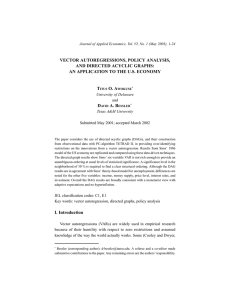 VECTOR AUTOREGRESSIONS, POLICY ANALYSIS, AND DIRECTED ACYCLIC GRAPHS: