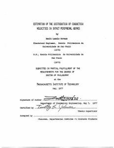 ESTIMATION  OF  THE  DISTRIBUTIal  OF ... VELOCITIES  IN INT'ACT  PERIPHERAL  ERVES