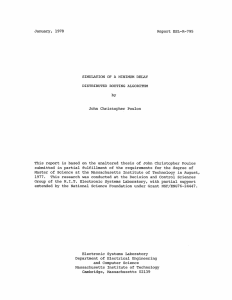 January,  1978 Report  ESL-R-795 DISTRIBUTED  ROUTING ALGORITHM