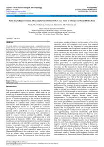 Published By Science Journal of Sociology &amp; Anthropology Science Journal Publication