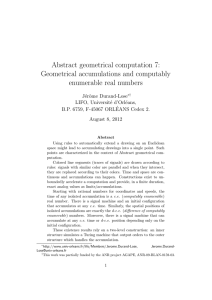 Abstract geometrical computation 7: Geometrical accumulations and computably enumerable real numbers J´