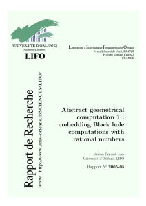 Abstract geometrical computation 1 : embedding Black hole computations with