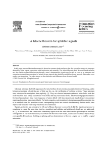 A Kleene theorem for splitable signals Jérôme Durand-Lose