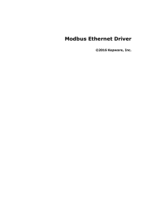 Modbus Ethernet Driver ©2016 Kepware, Inc.