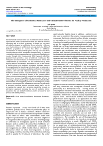 The Emergence of Antibiotics Resistance and Utilization of Probiotics for...