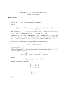 MA1311 (Advanced Calculus) Tutorial sheet 5 [October 28 – 29, 2010] d
