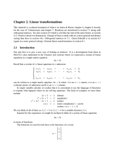 Chapter 2. Linear transformations