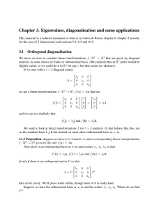 Chapter 3. Eigenvalues, diagonalisation and some applications