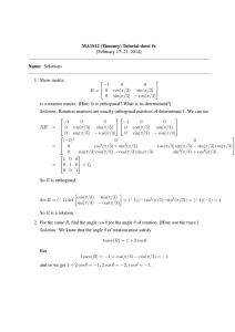 MA1S12 (Timoney) Tutorial sheet 5c [February 17–21, 2014] Name: Solutions 1. Show matrix