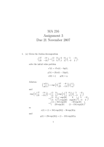 MA 216 Assignment 3 Due 21 November 2007