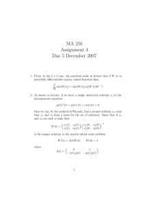 MA 216 Assignment 4 Due 5 December 2007
