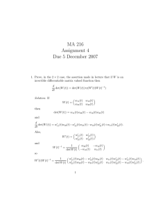 MA 216 Assignment 4 Due 5 December 2007