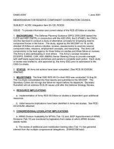 DAMO-SSW 1 June 2001  MEMORANDUM FOR RESERVE COMPONENT COORDINATION COUNCIL