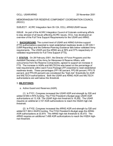 OCLL- USAR/ARNG  20 November 2001 MEMORANDUM FOR RESERVE COMPONENT COORDINATION COUNCIL