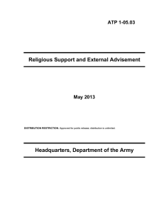 Religious Support and External Advisement Headquarters, Department of the Army ATP 1-05.03