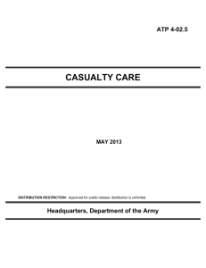 CASUALTY CARE  ATP 4-02.5 Headquarters, Department of the Army