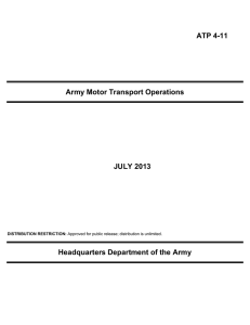 ATP 4-11 Army Motor Transport Operations JULY 2013 Headquarters Department of the Army