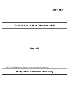 ATP 4-35.1 TECHNIQUES FOR MUNITIONS HANDLERS May 2013 Headquarters, Department of the Army