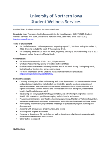 University of Northern Iowa Student Wellness Services