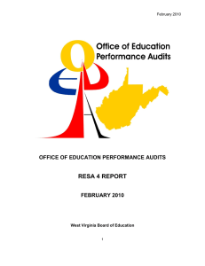 RESA 4 REPORT OFFICE OF EDUCATION PERFORMANCE AUDITS  FEBRUARY 2010
