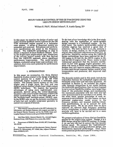 April,  1986 LIDS-P-1547 LQG/LTR  DESIGN METHODOLOGYl