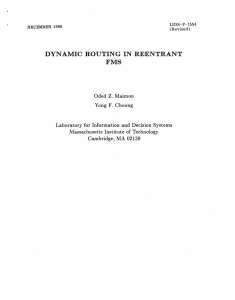 DYNAMIC  ROUTING  IN  REENTRANT FMS