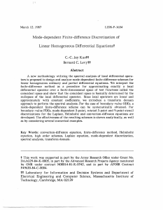 Mode-dependent  Finite-difference  Discretization  of