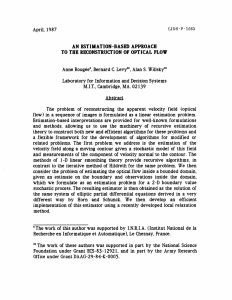 Laboratory for  Information  and  Decision  Systems Abstract