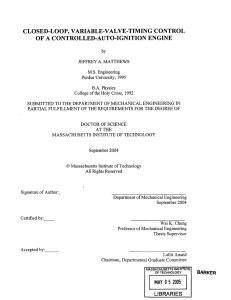 CLOSED-LOOP,  VARIABLE-VALVE-TIMING  CONTROL OF A  CONTROLLED-AUTO-IGNITION  ENGINE