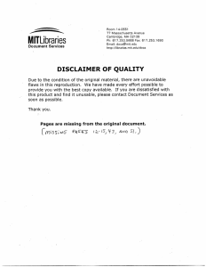 M IT DISCLAIMER  OF  QUALITY SLibraries