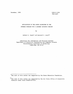 December,  1983 LIDS-P-1299 (Revised) APPLICATION OF THE  SCHUR ALGORITHM TO THE