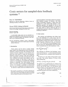 Conic  sectors  for sampled-data  feedback systems M.