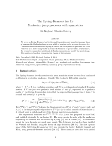 The Eyring–Kramers law for Markovian jump processes with symmetries Nils Berglund, S´