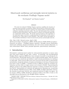 Mixed-mode oscillations and interspike interval statistics in the stochastic FitzHugh–Nagumo model