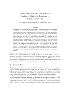 Metastability in Interacting Nonlinear Stochastic Differential Equations II: Large-N Behaviour