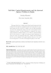 Tail Risk, Capital Requirements and the Internal Agency Problem in Banks