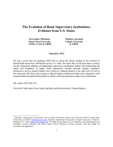 The Evolution of Bank Supervisory Institutions: Evidence from U.S. States