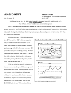 AG-ECO NEWS Jose G. Peña Professor &amp; Ext. Economist-Management