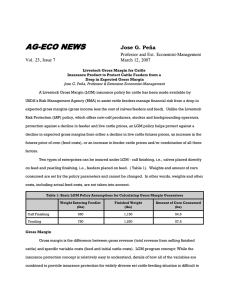 AG-ECO NEWS Jose G. Peña Professor and Ext. Economist-Management Vol. 23, Issue 7
