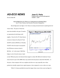 AG-ECO NEWS Jose G. Peña Jose G. Peña, Professor and Extension Economist-Management