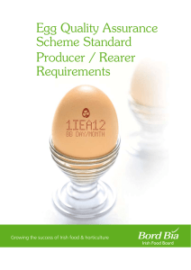 Egg Quality Assurance Scheme Standard Producer / Rearer Requirements