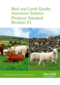 Beef and Lamb Quality Assurance Scheme Producer Standard Revision 01