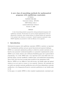 A new class of smoothing methods for mathematical