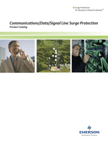 Communications/Data/Signal Line Surge Protection Product Catalog Surge Protection For Business-Critical Continuity