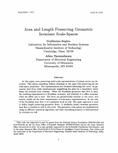 Area  and  Length  Preserving  Geometric Invariant Scale-Spaces