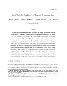 Local  Tests  for  Consistency  of ... William  C.  Karl  *